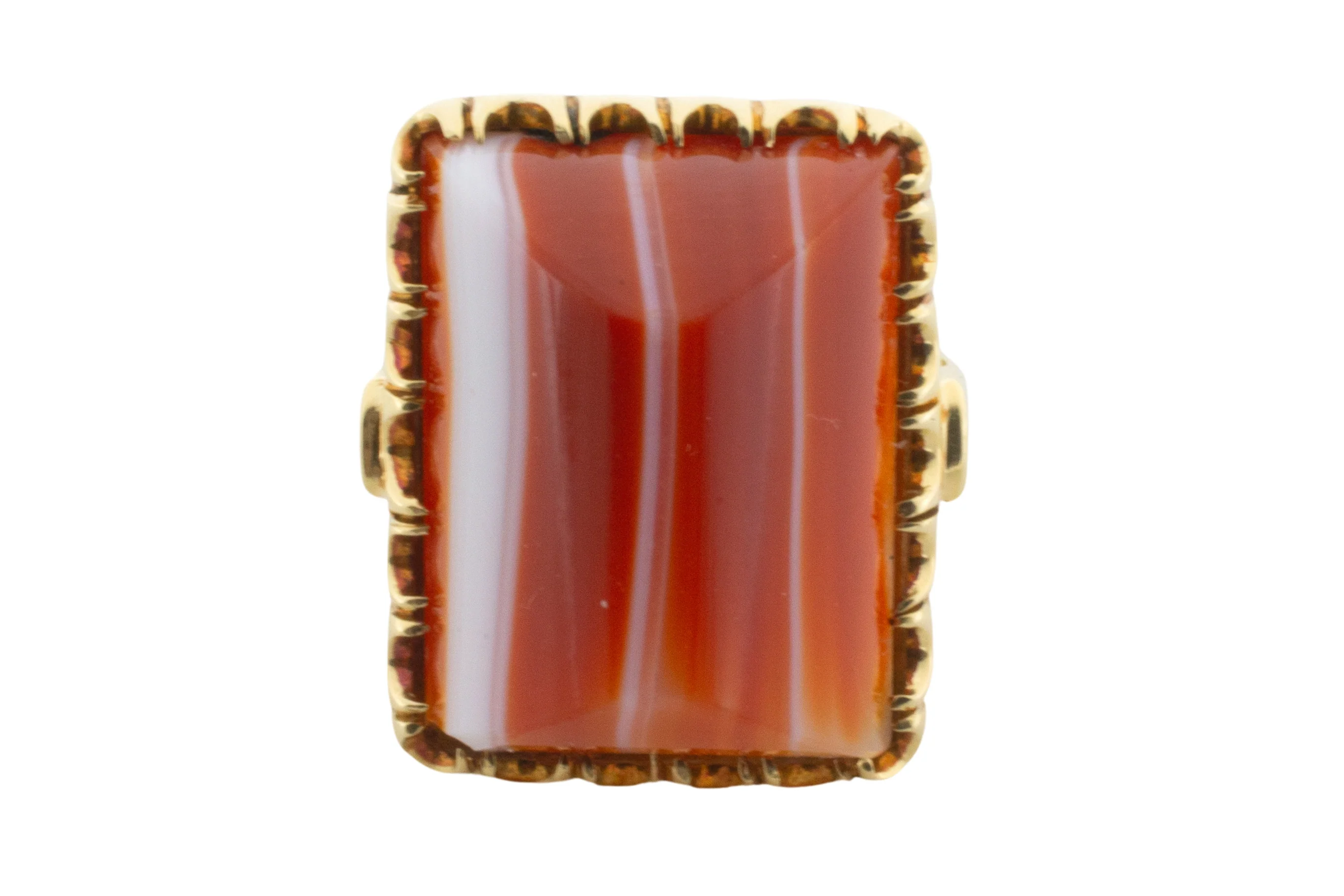 Vintage carnelian ring in 14 carat gold - Image 5