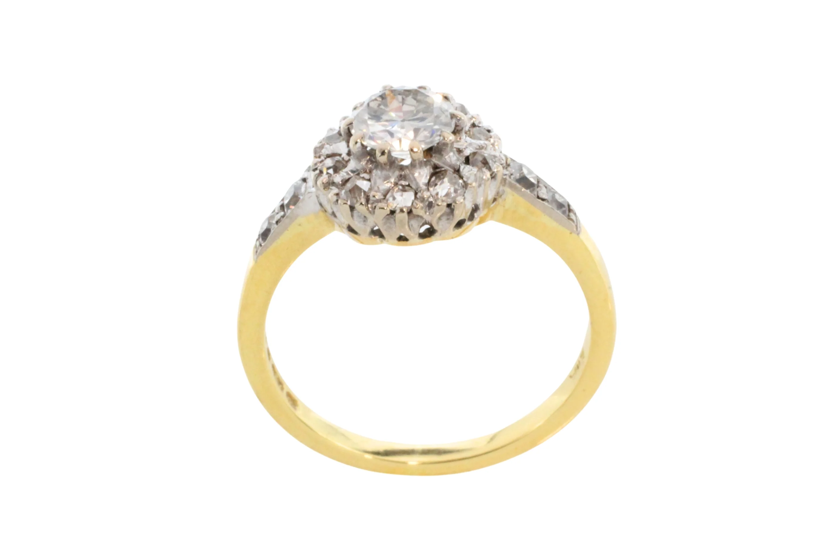 Vintage diamond cluster ring in 18 carat gold - Image 3