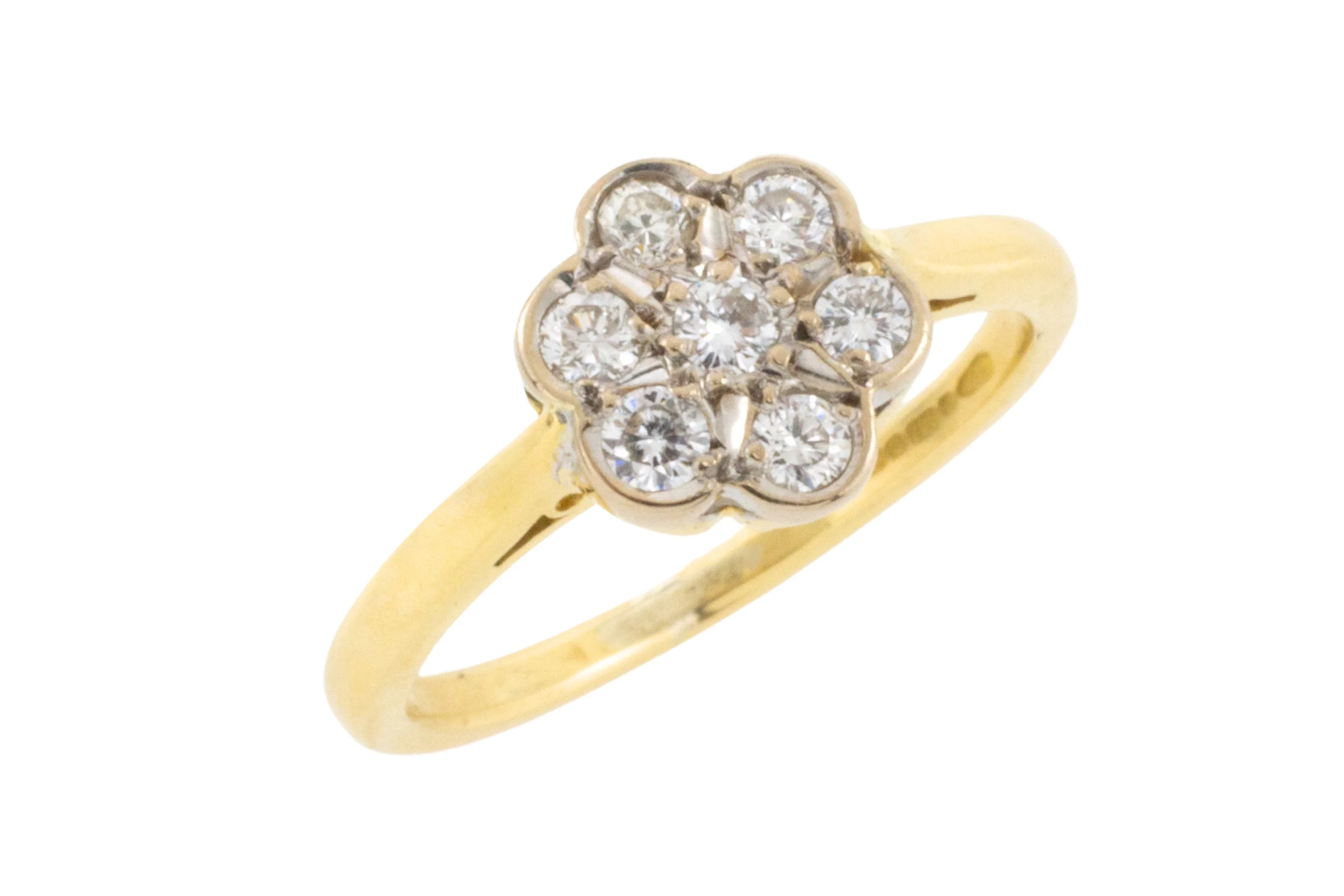 Vintage diamond flower cluster ring - Image 2