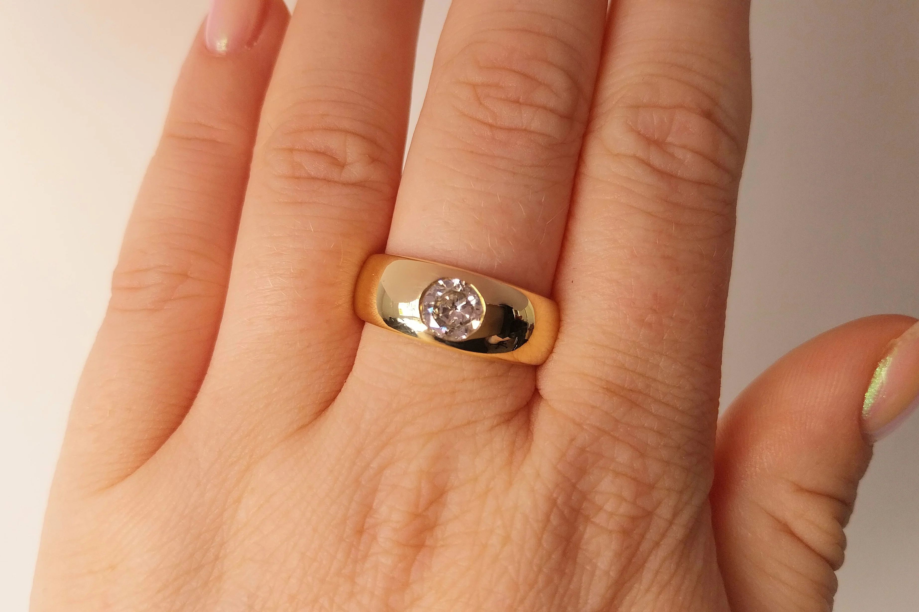 Vintage diamond ring in 18 carat gold - Image 6