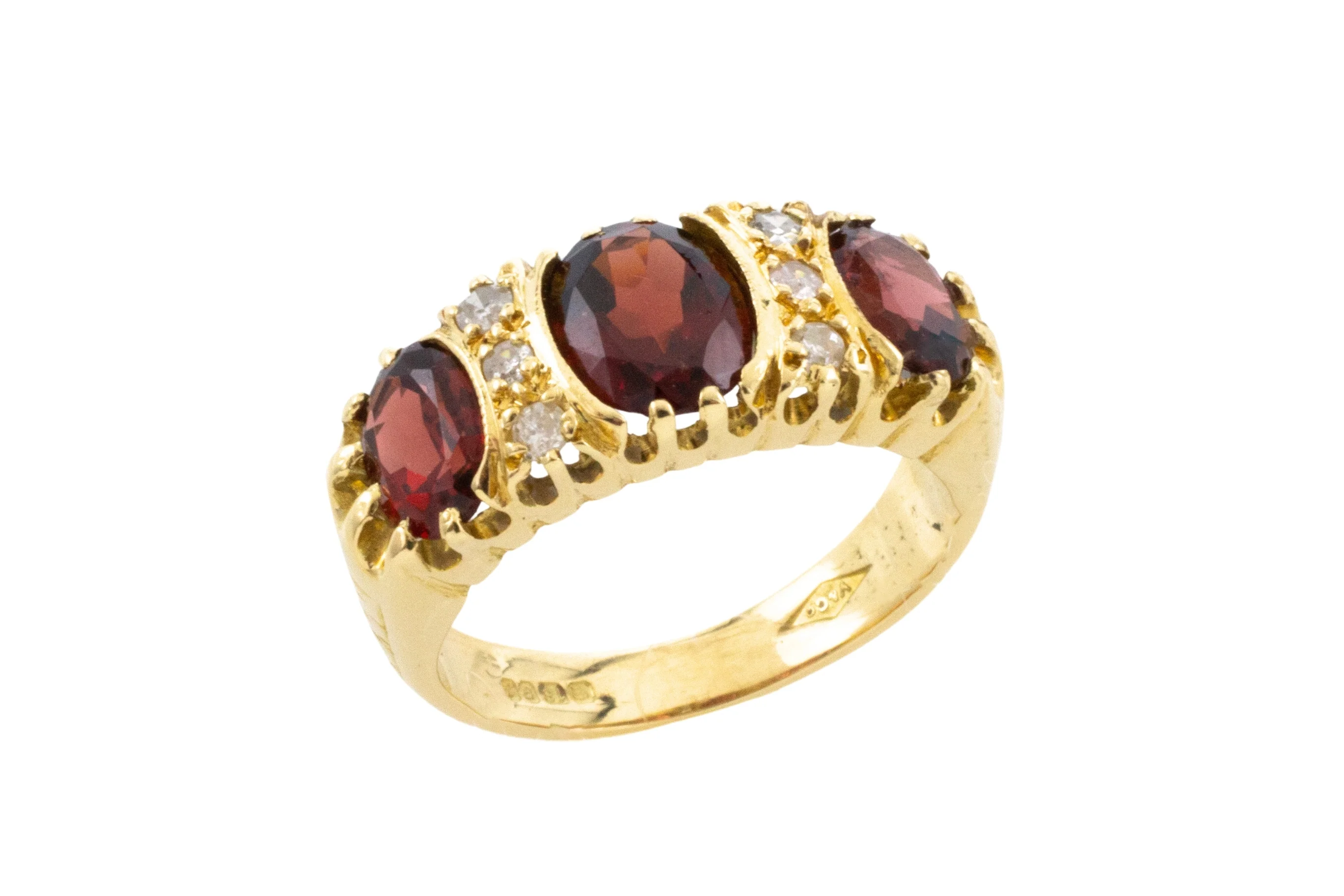 Vintage garnet and diamond ring - Image 4