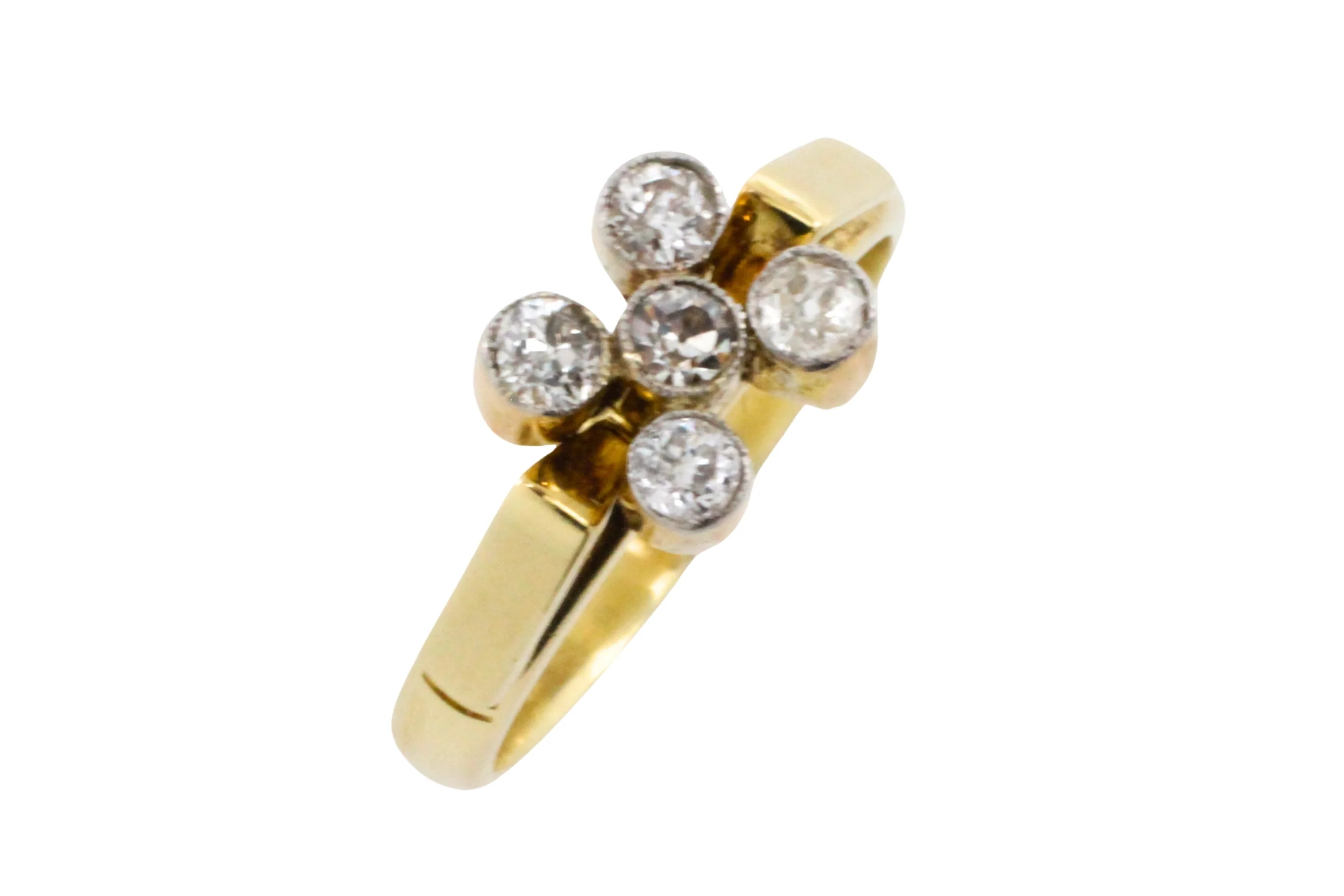 Vintage five stone old European cut diamond ring - Image 2