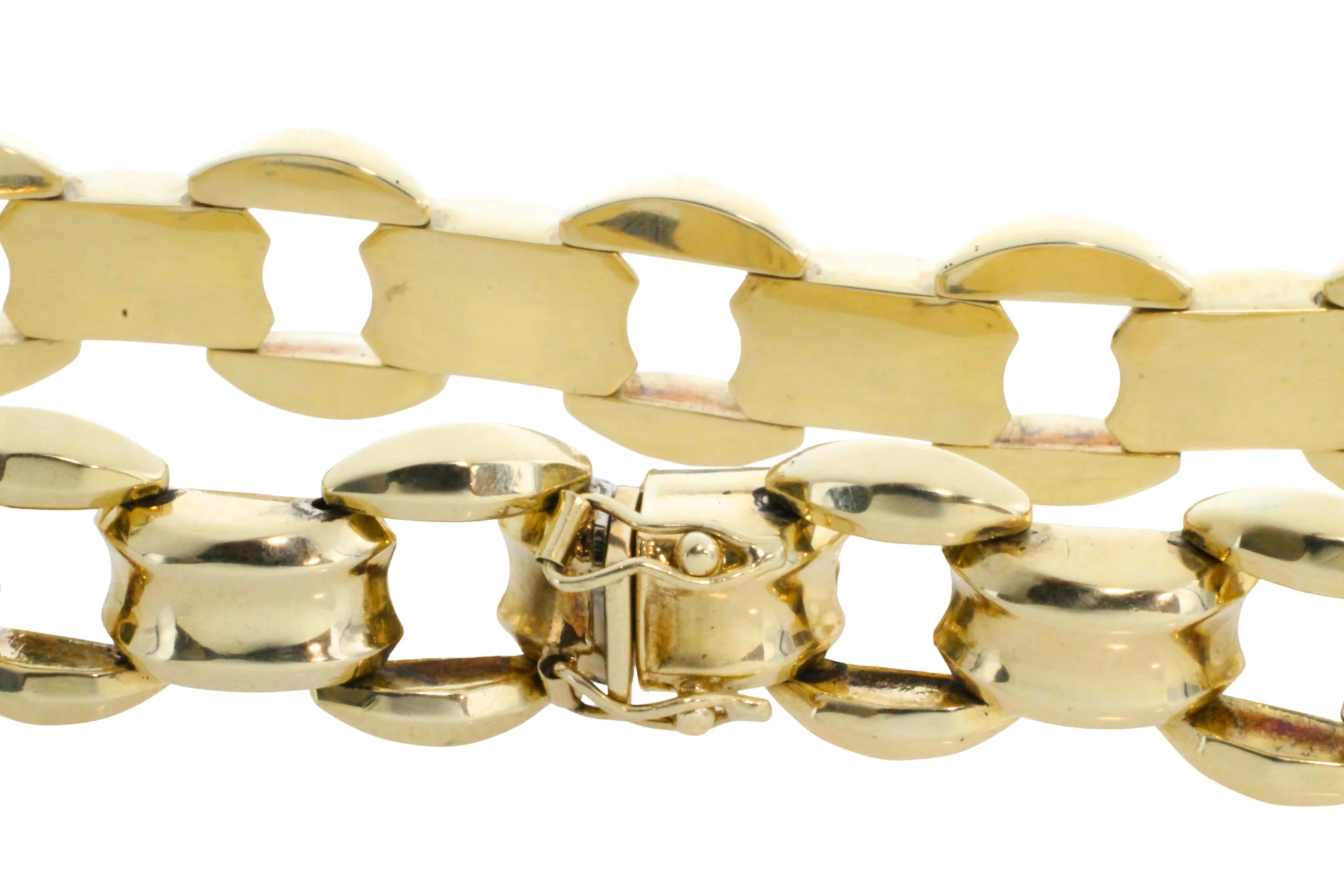 Vintage link bracelet in 14 carat gold - Image 3