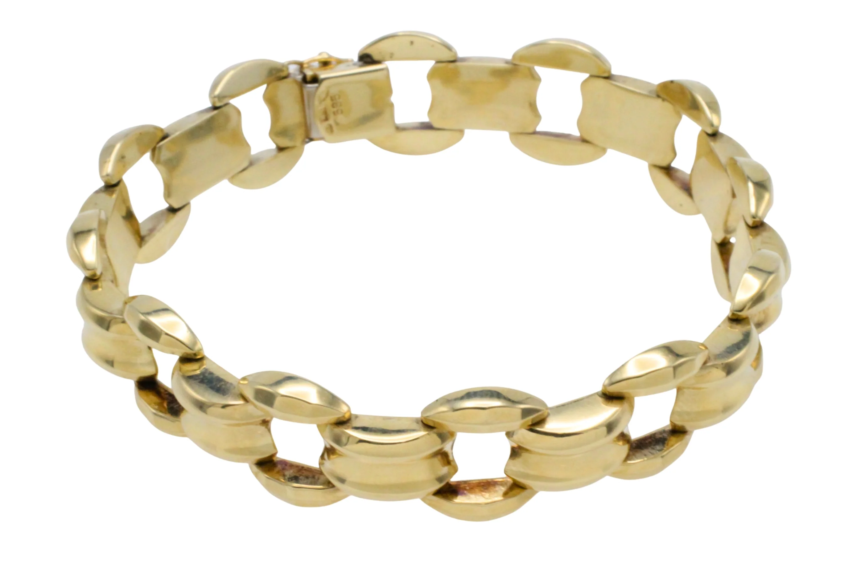 Vintage link bracelet in 14 carat gold - Image 4