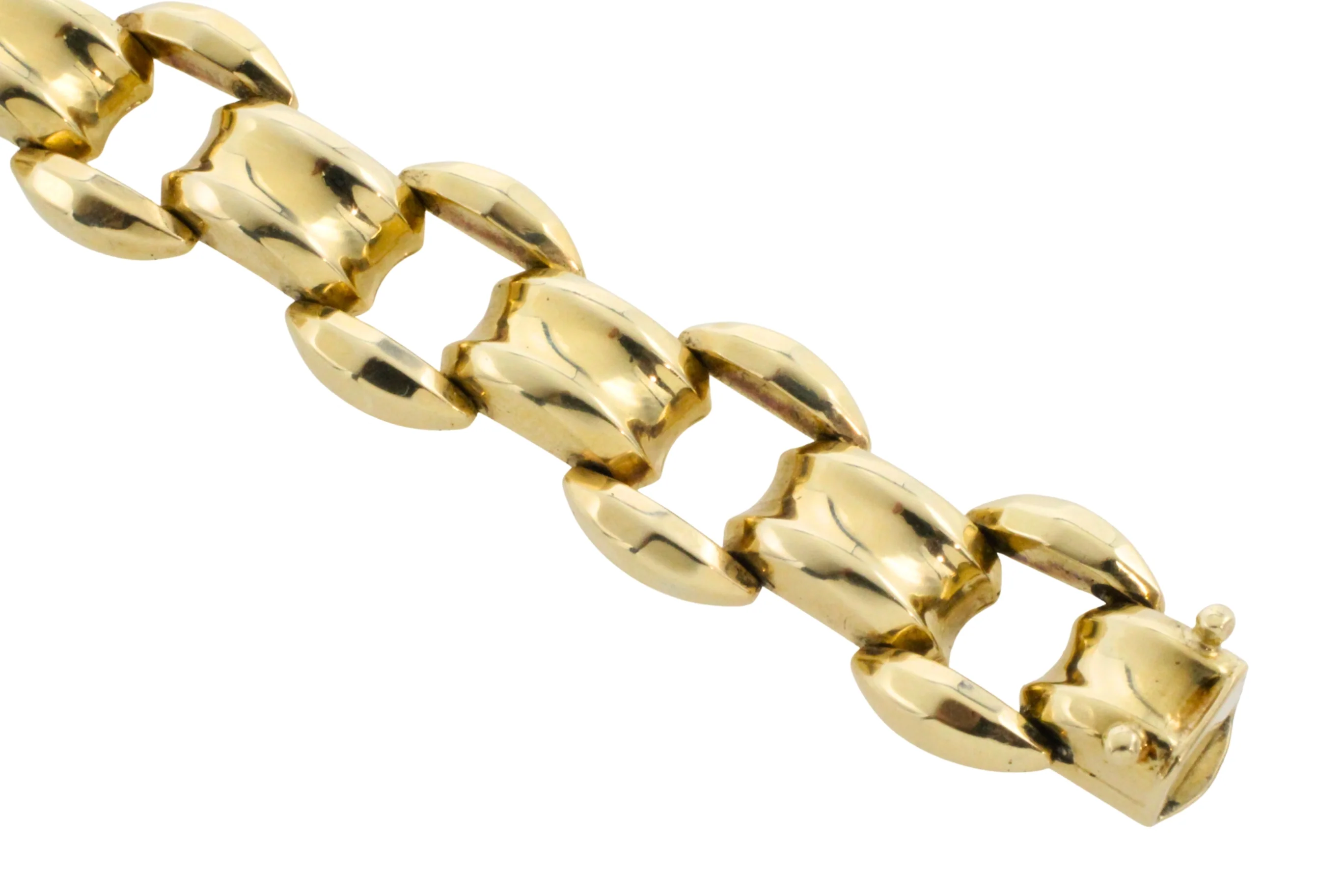 Vintage link bracelet in 14 carat gold - Image 5