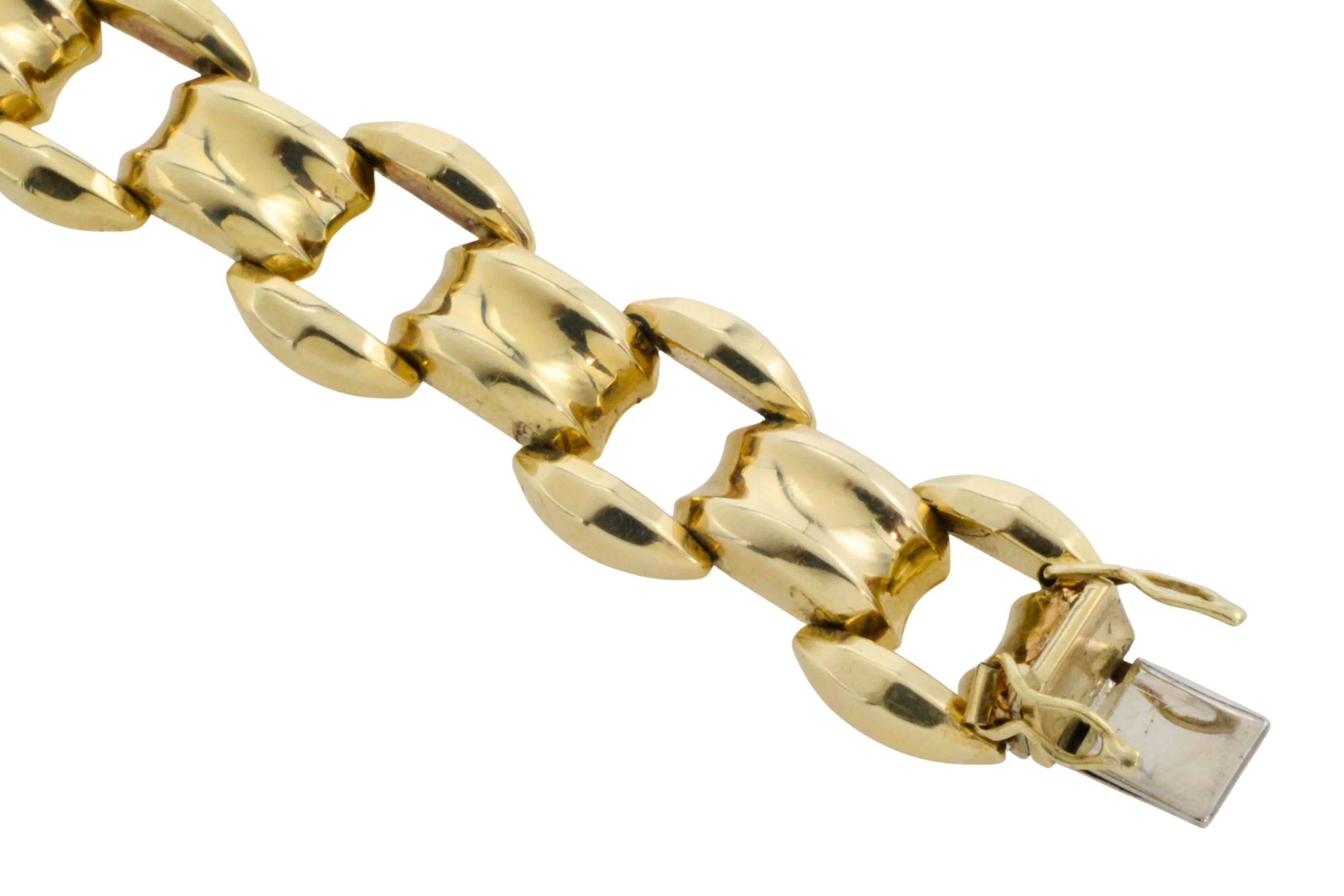 Vintage link bracelet in 14 carat gold - Image 6