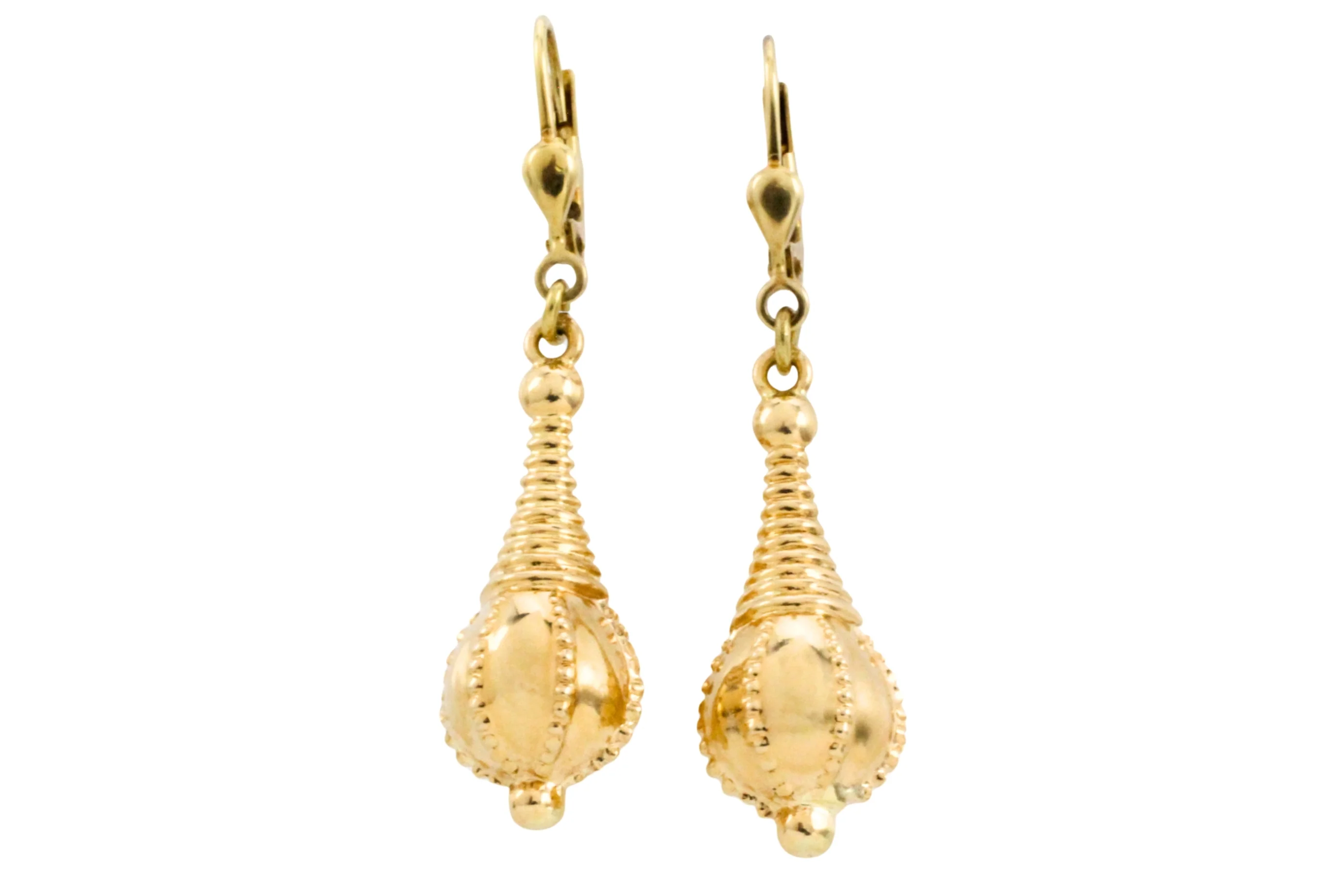 Vintage pendant earrings in 14 carat gold - Image 2