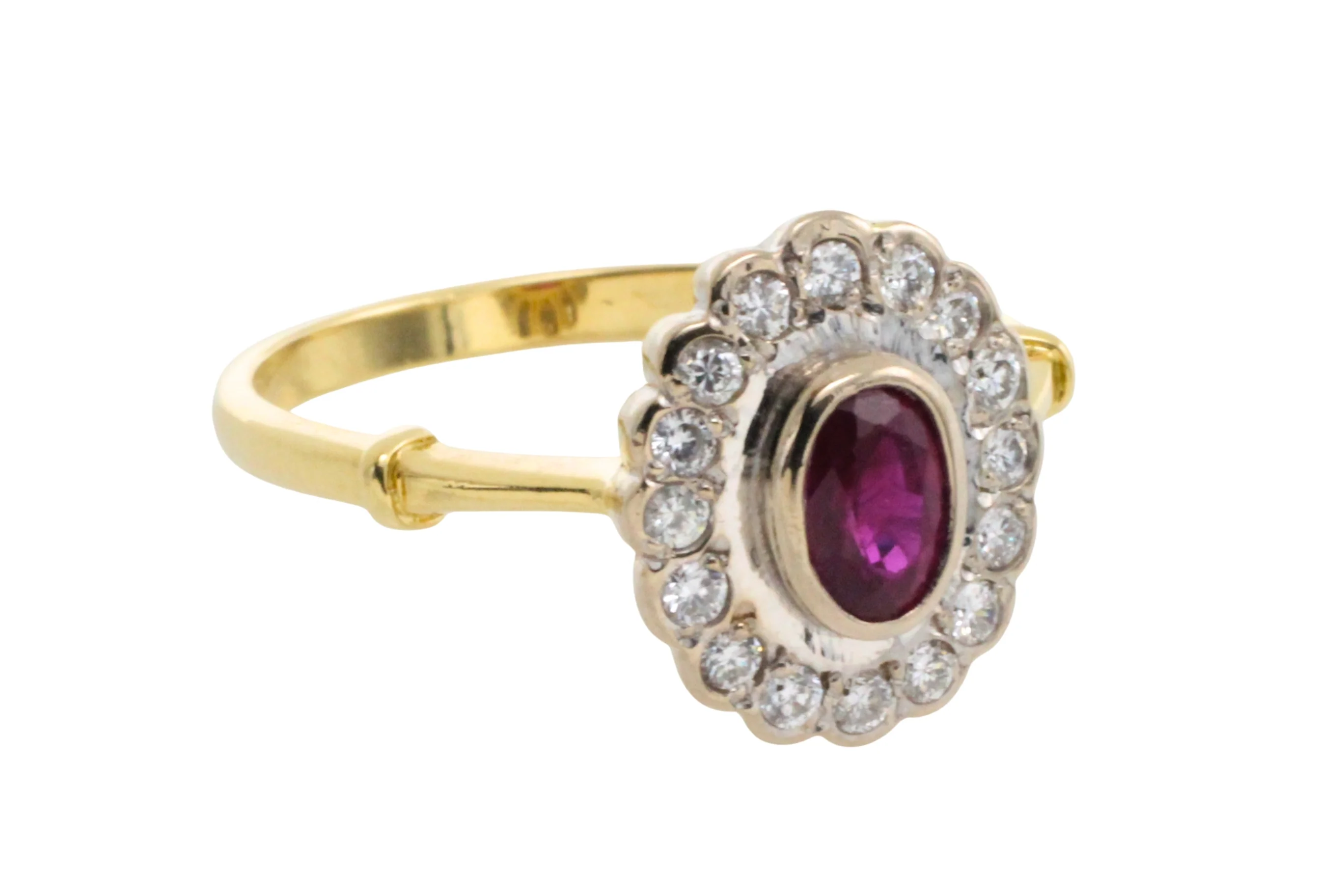Vintage ruby and diamond ring - Image 2